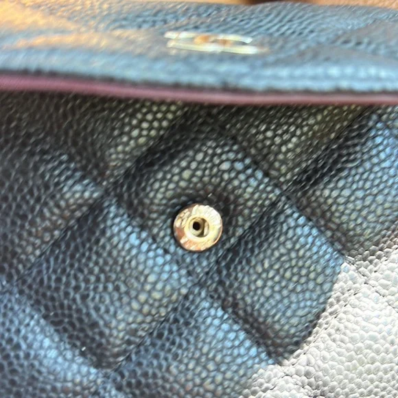 Chanel Compact Wallet - Chanel Caviar Leather Wallet - Womens Accessories - Mini - Picture 5 of 7